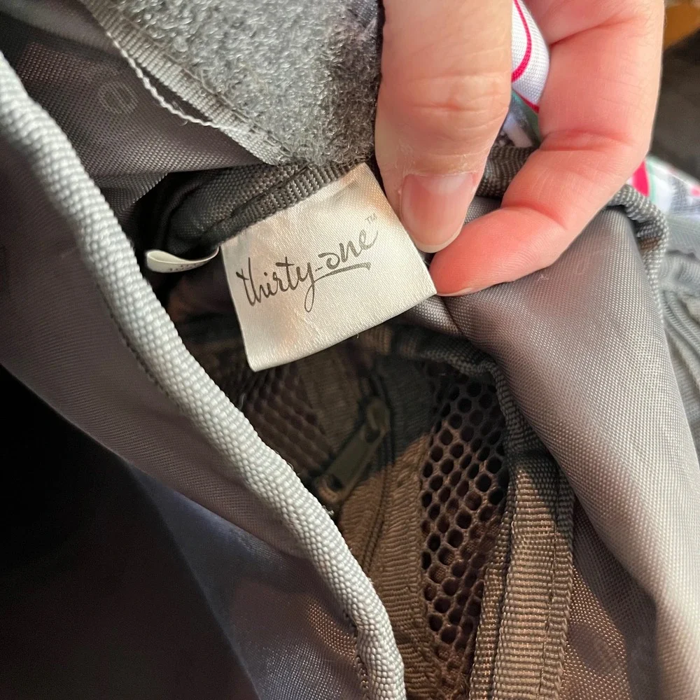 Thirty-One Backpack Chevron‎ Print School Travel Laptop Daypack